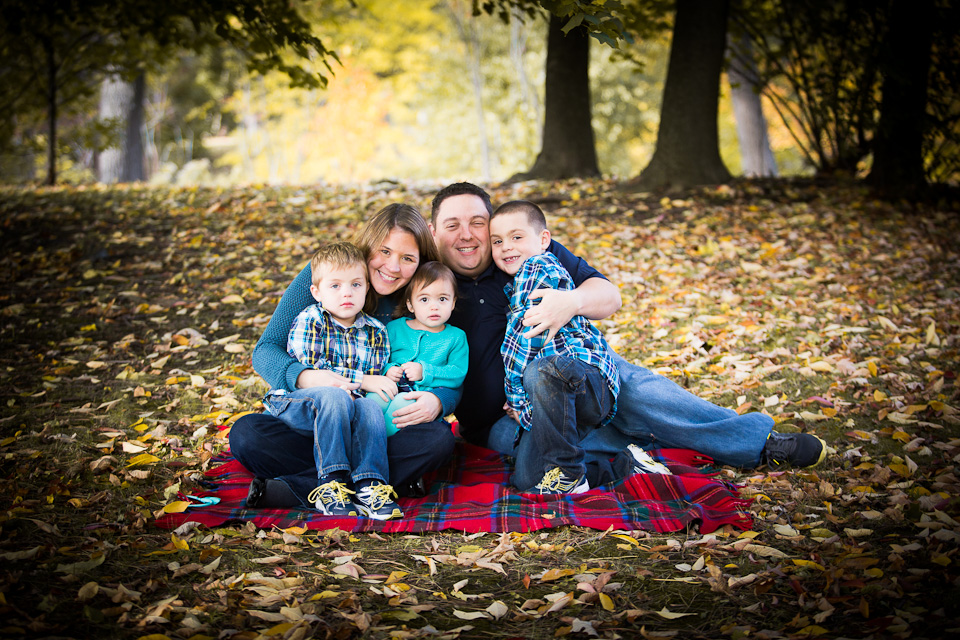 Rustic outdoor fall family portrait photography session taken at Delaware Park in Buffalo, NY by the best photographer in Buffalo and WNY, Jessica Ahrens Photography.