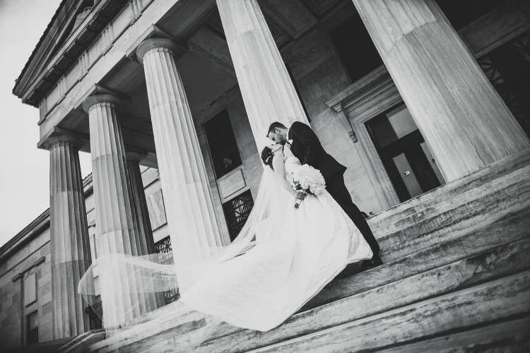 Wedding photography taken at Buffalo History Museum by the best photographer in Buffalo, Jessica Ahrens Photography